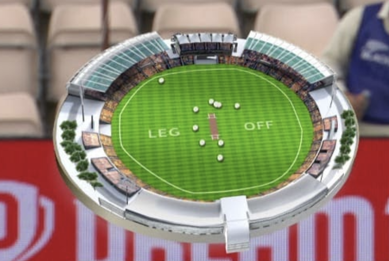 Cinematic drone stadium visuals